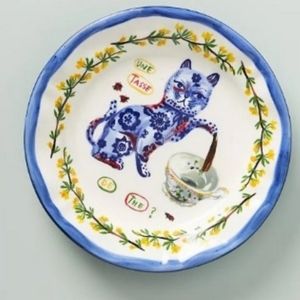 Anthropologie Nathalie Lete Anthro Cat Plate brand new